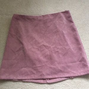 Pink Corduroy Skirt